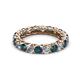 2 - Lucida 3.40 mm London Blue Topaz and Lab Grown Diamond Eternity Band 