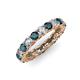 3 - Lucida 3.40 mm London Blue Topaz and Lab Grown Diamond Eternity Band 