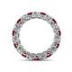 4 - Lucida 3.40 mm Ruby and Lab Grown Diamond Eternity Band 