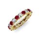3 - Lucida 3.40 mm Ruby and Lab Grown Diamond Eternity Band 