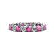 1 - Lucida 3.40 mm Pink Sapphire and Lab Grown Diamond Eternity Band 