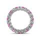 4 - Lucida 3.40 mm Pink Sapphire and Lab Grown Diamond Eternity Band 