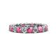 1 - Lucida 3.40 mm Pink Tourmaline and Lab Grown Diamond Eternity Band 