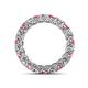 4 - Lucida 3.40 mm Pink Tourmaline and Lab Grown Diamond Eternity Band 