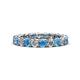 1 - Lucida 3.40 mm Blue Topaz and Lab Grown Diamond Eternity Band 