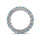 4 - Lucida 3.40 mm Blue Topaz and Lab Grown Diamond Eternity Band 