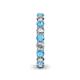 5 - Lucida 3.40 mm Blue Topaz and Lab Grown Diamond Eternity Band 