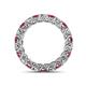 4 - Lucida 3.40 mm Rhodolite Garnet and Lab Grown Diamond Eternity Band 