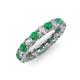 3 - Lucida 3.40 mm Emerald and Lab Grown Diamond Eternity Band 