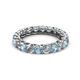 2 - Lucida 3.40 mm Aquamarine and Lab Grown Diamond Eternity Band 