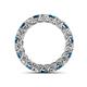 4 - Lucida 3.40 mm Blue Diamond and White Lab Grown Diamond Eternity Band 