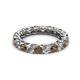 2 - Lucida 3.40 mm Smoky Quartz and Lab Grown Diamond Eternity Band 