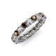 3 - Lucida 3.40 mm Smoky Quartz and Lab Grown Diamond Eternity Band 