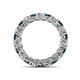 4 - Lucida 3.40 mm London Blue Topaz and Lab Grown Diamond Eternity Band 