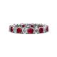 1 - Lucida 3.40 mm Ruby and Lab Grown Diamond Eternity Band 