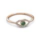 2 - Evil Eye Bold Round Diamond and Lab Created Alexandrite Promise Ring 