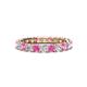 1 - Laida 3.00 mm Pink Sapphire and Lab Grown Diamond Eternity Band 