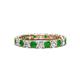 1 - Laida 3.00 mm Green Garnet and Lab Grown Diamond Eternity Band 