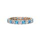 1 - Laida 3.00 mm Blue Topaz and Lab Grown Diamond Eternity Band 