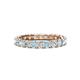 1 - Laida 3.00 mm Aquamarine and Lab Grown Diamond Eternity Band 