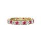 1 - Laida 3.00 mm Pink Tourmaline and Lab Grown Diamond Eternity Band 