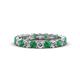 1 - Laida 3.00 mm Emerald and Lab Grown Diamond Eternity Band 