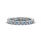 1 - Laida 3.00 mm Aquamarine and Lab Grown Diamond Eternity Band 