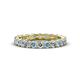 1 - Laida 3.00 mm Aquamarine and Lab Grown Diamond Eternity Band 