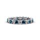 1 - Laida 3.00 mm Blue Diamond and White Lab Grown Diamond Eternity Band 