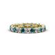 1 - Laida 3.00 mm London Blue Topaz and Lab Grown Diamond Eternity Band 