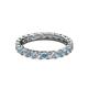 2 - Laida 3.00 mm Aquamarine and Lab Grown Diamond Eternity Band 