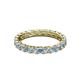 2 - Laida 3.00 mm Aquamarine and Lab Grown Diamond Eternity Band 