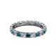 2 - Laida 3.00 mm London Blue Topaz and Lab Grown Diamond Eternity Band 