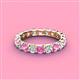 4 - Laida 3.40 mm Pink Sapphire and Lab Grown Diamond Eternity Band 