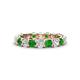 1 - Laida 3.40 mm Green Garnet and Lab Grown Diamond Eternity Band 