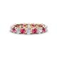 1 - Laida 3.40 mm Pink Tourmaline and Lab Grown Diamond Eternity Band 