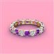 4 - Laida 3.40 mm Amethyst and Lab Grown Diamond Eternity Band 