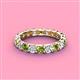 4 - Laida 3.40 mm Peridot and Lab Grown Diamond Eternity Band 