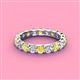 4 - Laida 3.40 mm Yellow Sapphire and Lab Grown Diamond Eternity Band 