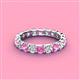 4 - Laida 3.40 mm Pink Sapphire and Lab Grown Diamond Eternity Band 