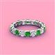 4 - Laida 3.40 mm Green Garnet and Lab Grown Diamond Eternity Band 