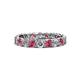 1 - Laida 3.40 mm Pink Tourmaline and Lab Grown Diamond Eternity Band 