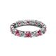 3 - Laida 3.40 mm Pink Tourmaline and Lab Grown Diamond Eternity Band 