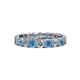 1 - Laida 3.40 mm Blue Topaz and Lab Grown Diamond Eternity Band 