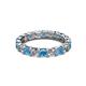 3 - Laida 3.40 mm Blue Topaz and Lab Grown Diamond Eternity Band 