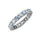 4 - Laida 3.40 mm Aquamarine and Lab Grown Diamond Eternity Band 