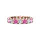 1 - Laida 3.80 mm Pink Sapphire and Lab Grown Diamond Eternity Band 