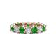 1 - Laida 3.80 mm Green Garnet and Lab Grown Diamond Eternity Band 