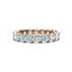 1 - Laida 3.80 mm Aquamarine and Lab Grown Diamond Eternity Band 