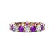 1 - Laida 3.80 mm Amethyst and Lab Grown Diamond Eternity Band 